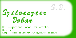 szilveszter dobar business card